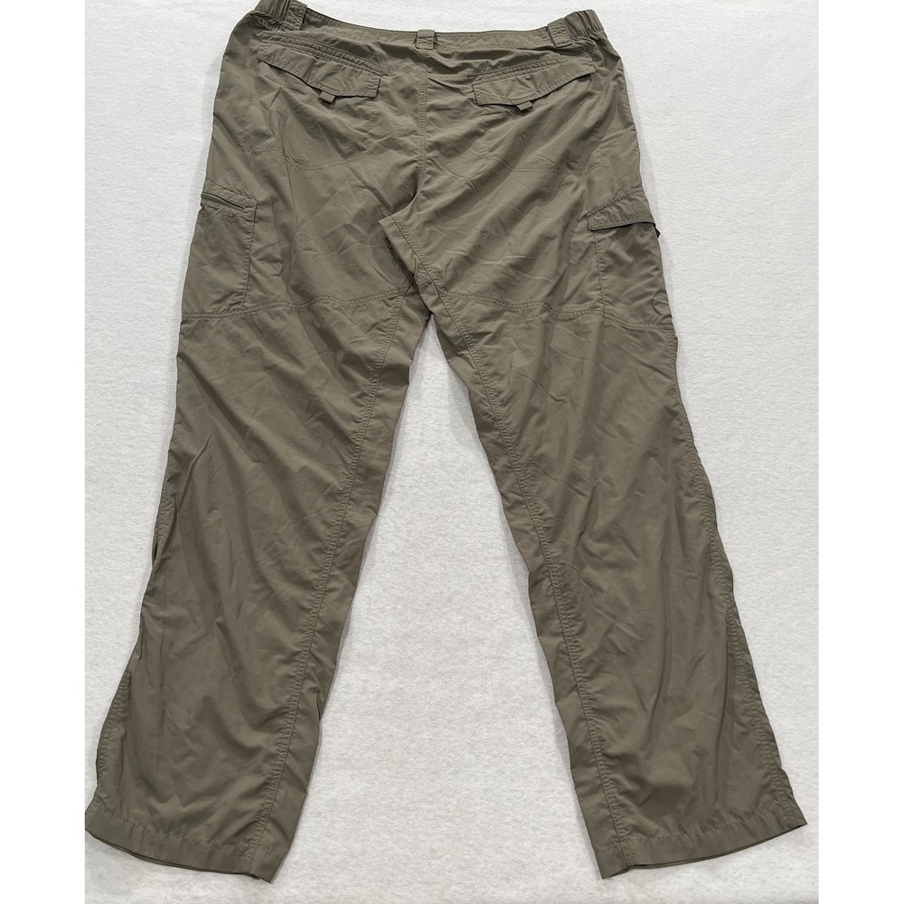 Columbia Omni-Shade Cargo Pants Mens 44x36 Green Nylon Hiking Travel AM8007